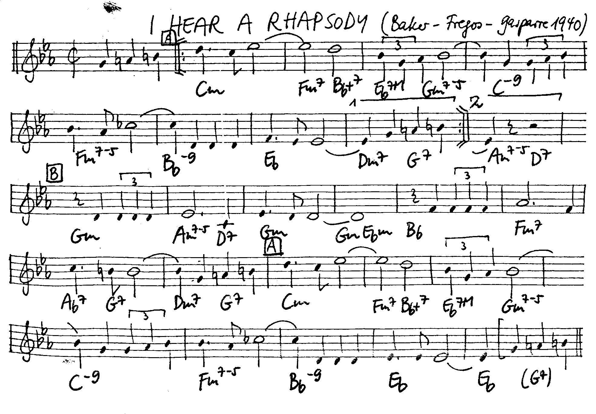 i hear a rhapsody leadsheet – book us for your next 20s or gatsby event